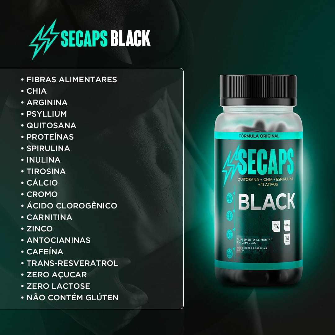 Banner promocional Secaps Black